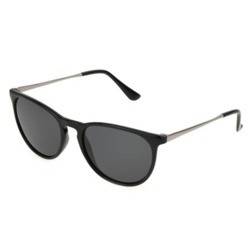 Foster Grant Women's Polarized Black Metal Round Fashion